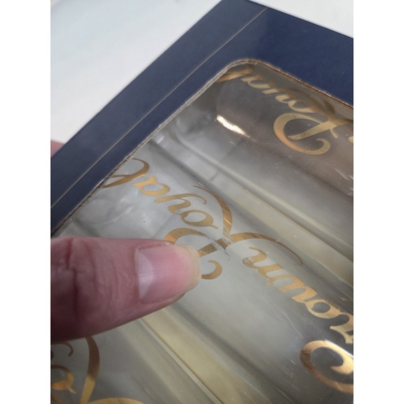 Crown Royal Gold Logo Tall Shooter Glass Set of 4 2 fl oz Clear Barware Shot - Picture 5 of 5